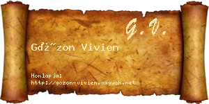 Gózon Vivien névjegykártya