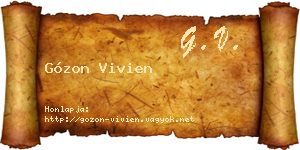 Gózon Vivien névjegykártya